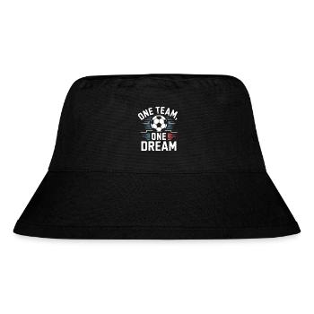 ONE TEAM ONE DREAM - Stanley/Stella recycelter Bucket Hat - Schwarz - Vorne