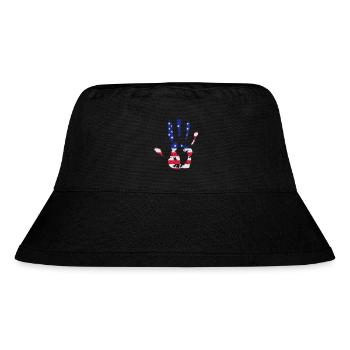 Empreinte de la main aux couleurs du drapeau américain - Bob recyclé Stanley/Stella - noir - Devant