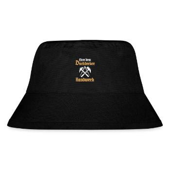 Dachdecker Handwerk Zunftzeichen - Stanley/Stella recycelter Bucket Hat - Schwarz - Vorne