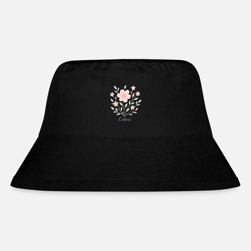 Colorè Kirschblüten Illustration - Stanley/Stella recycelter Bucket Hat - Schwarz