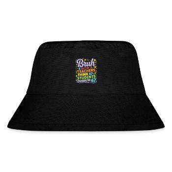 Bruh - Six Seven 6 7 Meme Fun Design - Stanley/Stella Recycled Bucket Hat - black - Front