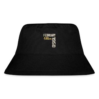 February 1950 Birthday February 1950 Retro - Stanley/Stella Recycled Bucket Hat - black - Front