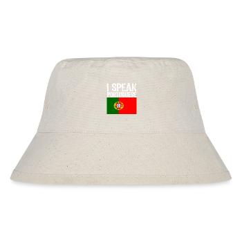 i speak PORTUGUESE funny gift for Brazil - Stanley/Stella Recycled Bucket Hat - natural - Front