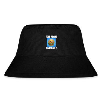 I like burgers, hamburgers, cheeseburgers - Stanley/Stella Recycled Bucket Hat - black - Front