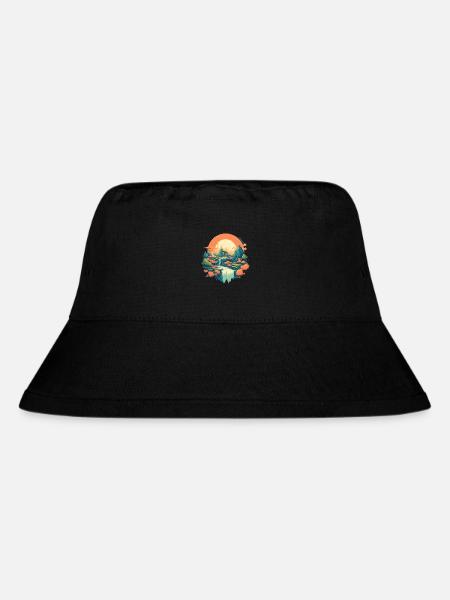 Landschaft - Stanley/Stella recycelter Bucket Hat - Schwarz