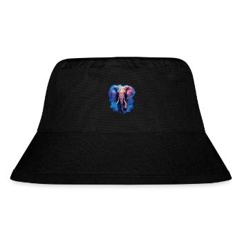 Elefant - Stanley/Stella recycelter Bucket Hat - Schwarz - Vorne