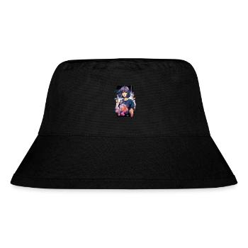 Anime Girl - Stanley/Stella recycelter Bucket Hat - Schwarz - Vorne