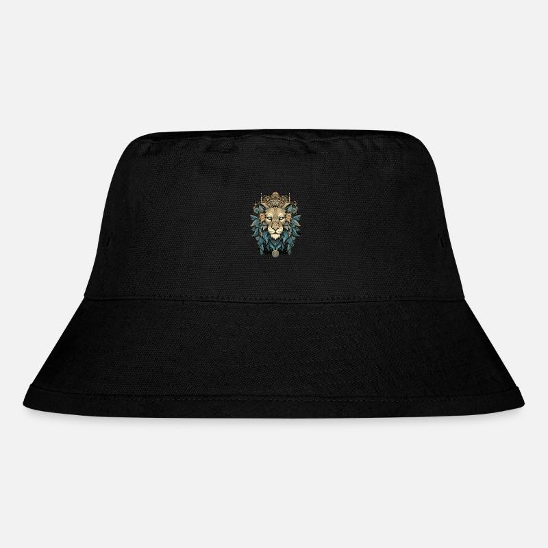 Löwe - Stanley/Stella recycelter Bucket Hat - Schwarz