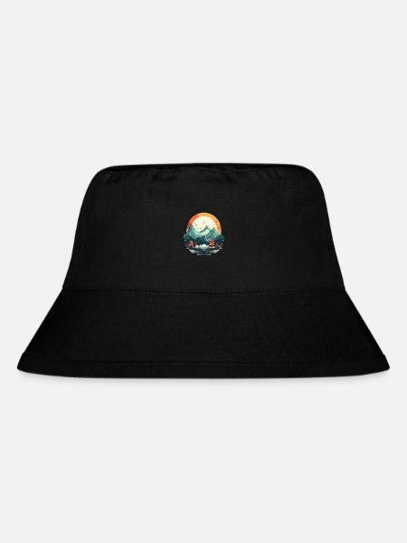Landschaft - Stanley/Stella recycelter Bucket Hat - Schwarz