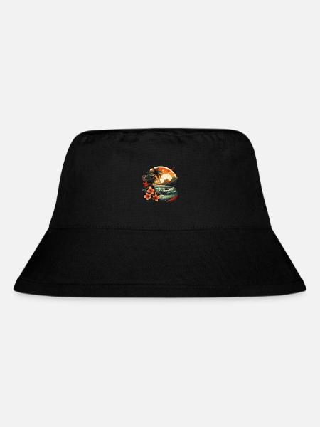 Tropisch - Stanley/Stella recycelter Bucket Hat - Schwarz