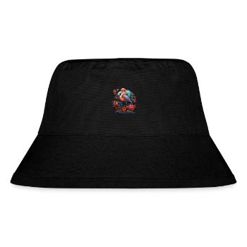 Flamingo - Stanley/Stella recycelter Bucket Hat - Schwarz - Vorne