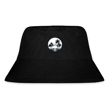 Serene Tropics Dusk - Stanley/Stella Recycled Bucket Hat - black - Front