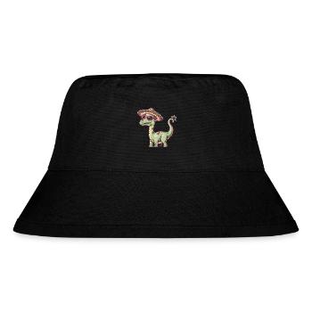 Dinosaurier brontosaurus Sombrero - Stanley/Stella recycelter Bucket Hat - Schwarz - Vorne