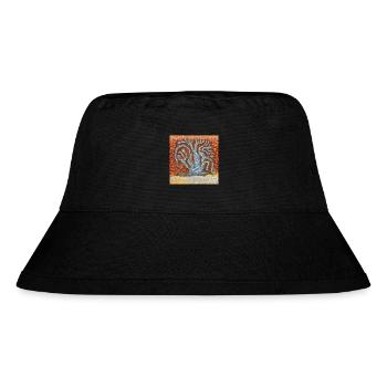 Alter Baum im Frühling - Stanley/Stella recycelter Bucket Hat - Schwarz - Vorne