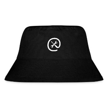 Computer Service Symbol (weiss) - Stanley/Stella recycelter Bucket Hat - Schwarz - Vorne