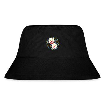 Karneval und Faschingsmasken mit Konfetti. - Stanley/Stella recycelter Bucket Hat - Schwarz - Vorne
