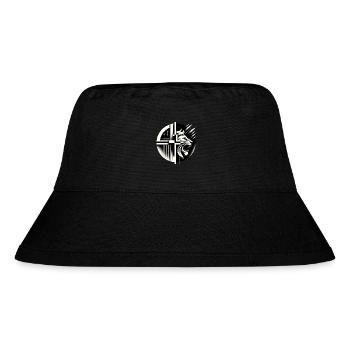 Monochrome Majesty: Geometrischer Löwe - Stanley/Stella recycelter Bucket Hat - Schwarz - Vorne