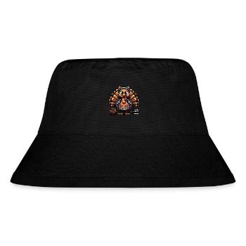 Katzen-Truthahn-Verkleidungsscherz - Stanley/Stella recycelter Bucket Hat - Schwarz - Vorne