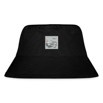 90er Kultobjekte : Walkman, Computer und Co. - Stanley/Stella recycelter Bucket Hat - Schwarz - Vorne
