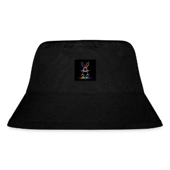 Glowing Rabbit - Stanley/Stella Recycled Bucket Hat - black - Front