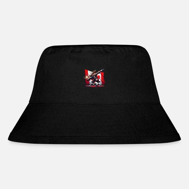 Elch entfesselt: Kanadischer Elan - Stanley/Stella recycelter Bucket Hat - Schwarz