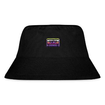 Neon Retro Mixtape - Stanley/Stella recycelter Bucket Hat - Schwarz - Vorne