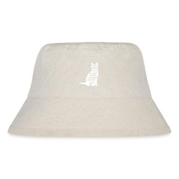 katze mit spruch - Stanley/Stella recycelter Bucket Hat - Naturweiß - Vorne