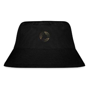 goldene Punkte - Stanley/Stella recycelter Bucket Hat - Schwarz - Vorne