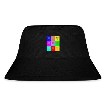 Pop-Art - Stanley/Stella recycelter Bucket Hat - Schwarz - Vorne