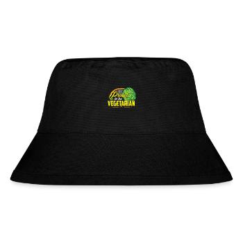 Proud to be vegetarian - Stanley/Stella Recycled Bucket Hat - black - Front