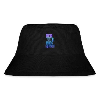 Der Bass muss ficken, Boxen, - Stanley/Stella recycelter Bucket Hat - Schwarz - Vorne