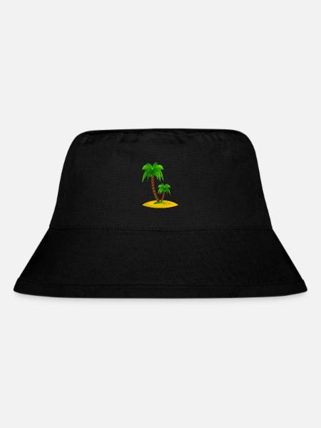 Palmen Insel - Stanley/Stella recycelter Bucket Hat - Schwarz