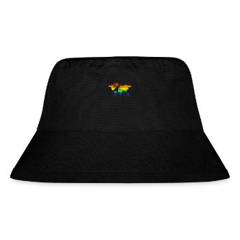 Regenbogen Welt - Stanley/Stella recycelter Bucket Hat - Schwarz - Vorne