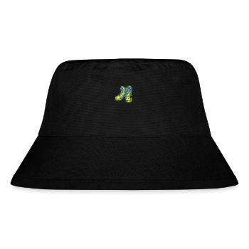 Wanderschuhe Pilger Wandern - Stanley/Stella recycelter Bucket Hat - Schwarz - Vorne