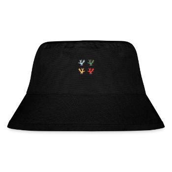 Retro Korallen Korallenriff Korallenaquarium - Stanley/Stella recycelter Bucket Hat - Schwarz - Vorne