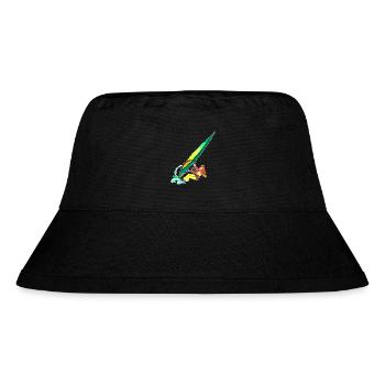 Windsurfing - Surfen - Surferin - Stanley/Stella recycelter Bucket Hat - Schwarz - Vorne