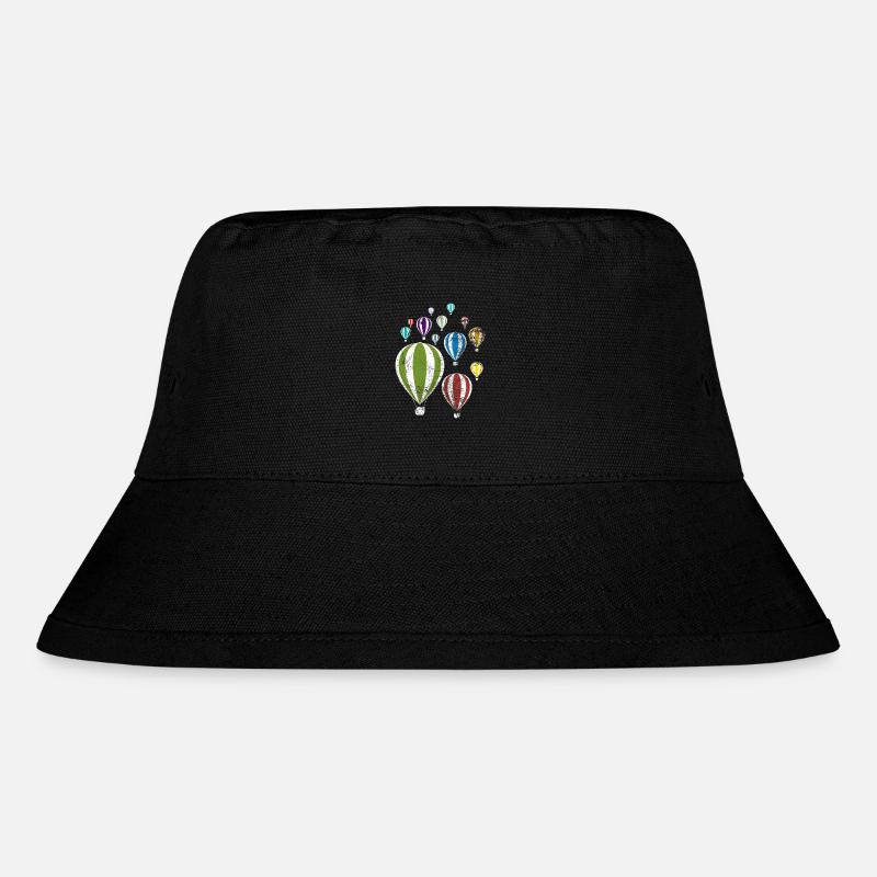 Bunte Ballons Heißluftballon Geschenk - Stanley/Stella recycelter Bucket Hat - Schwarz