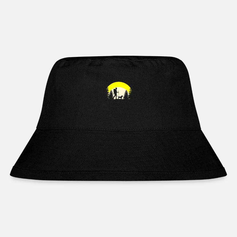 Hund Wandern - Stanley/Stella recycelter Bucket Hat - Schwarz