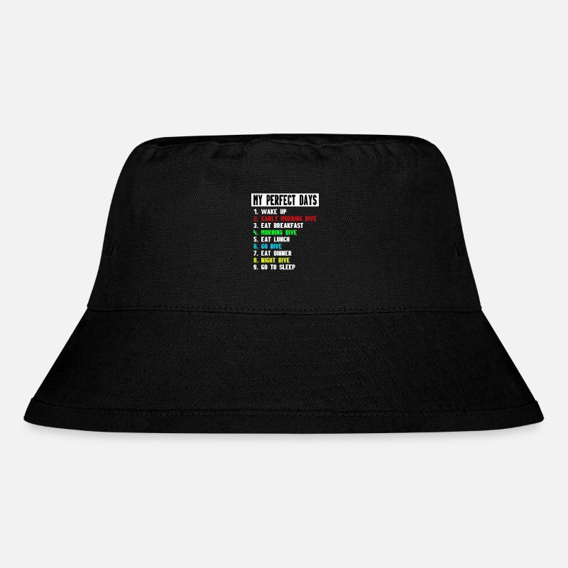 MY PERFECT DIVE DAY - DIVING - perfect day - Stanley/Stella Recycled Bucket Hat - black