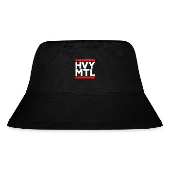 HVY MTL Heavy Metal Shortcut Rocker Biker Shirt - Stanley/Stella recycelter Bucket Hat - Schwarz - Vorne