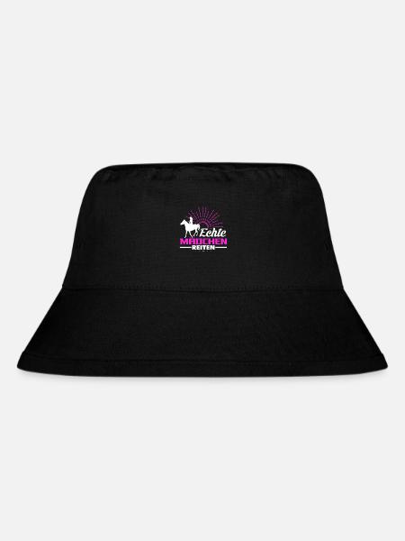 Echte Mädchen reiten - Stanley/Stella recycelter Bucket Hat - Schwarz