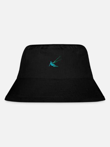 Kitesurfing kiteboarder - Stanley/Stella Recycled Bucket Hat - black