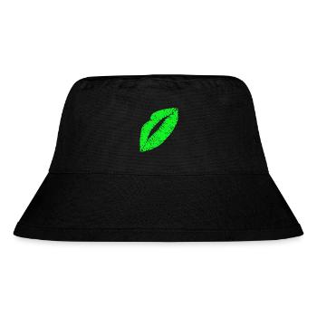 Lippen - Lips - Stanley/Stella recycelter Bucket Hat - Schwarz - Vorne