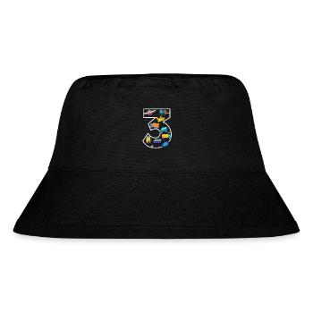3 Jahre alt - 3. Geburtstag - Stanley/Stella recycelter Bucket Hat - Schwarz - Vorne