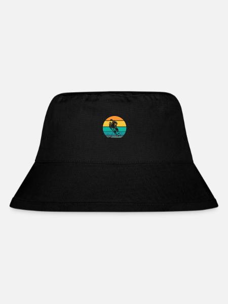 Eishockey Eishockeyspieler Geschenkidee Retro - Stanley/Stella recycelter Bucket Hat - Schwarz