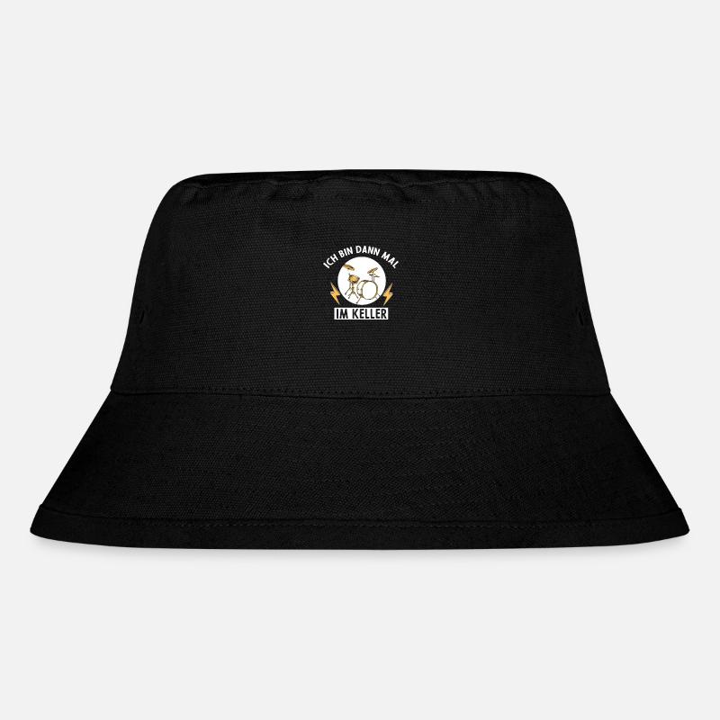 Ich bin dann mal im Keller - Schlagzeug Musiker - Stanley/Stella recycelter Bucket Hat - Schwarz