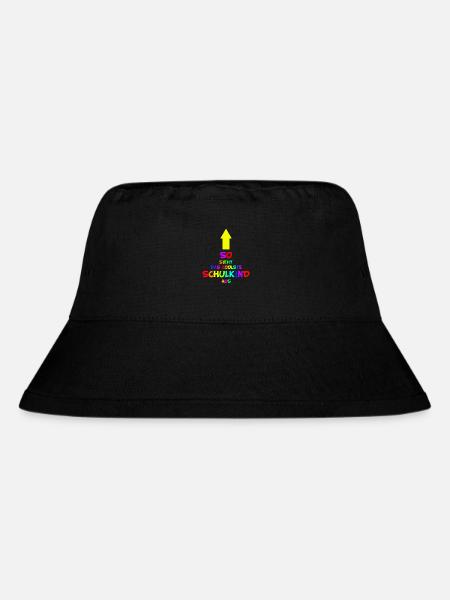 Kinder Schulanfänger Schulanfang Schulkind 2021 - Stanley/Stella recycelter Bucket Hat - Schwarz
