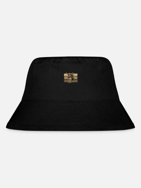 Zotteliges Highland Cattle Hochlandrind - Stanley/Stella recycelter Bucket Hat - Schwarz