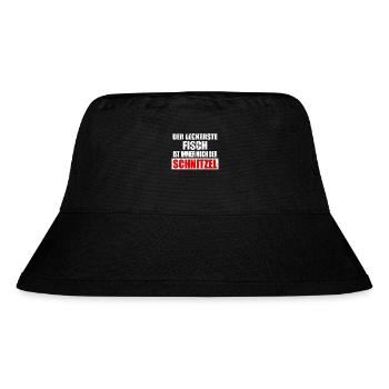 Schnitzel Schweineschnitzel Schnitzelklopfer Shirt - Stanley/Stella recycelter Bucket Hat - Schwarz - Vorne