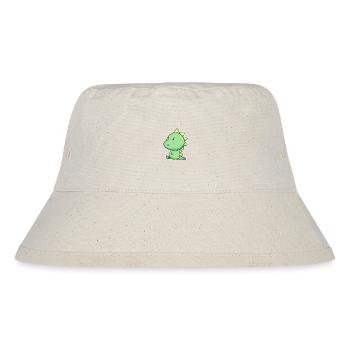 Cheerful Dino Cartoon Green - Stanley/Stella Recycled Bucket Hat - natural - Front